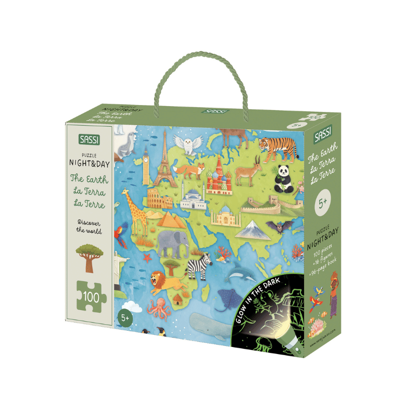 Sassi Glow-in-the-Dark Night and Day Puzzle, Earth