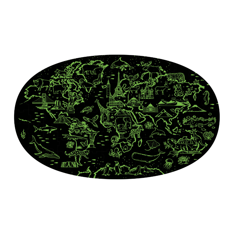 Sassi Glow-in-the-Dark Night and Day Puzzle, Earth