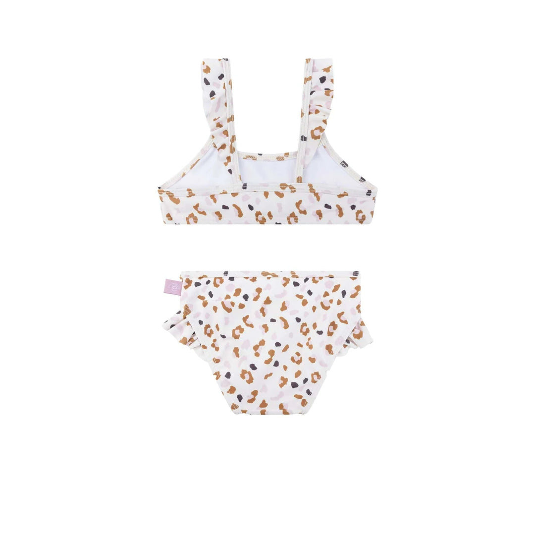 Swim Essentials Girls Bikini, Khaki Leopard