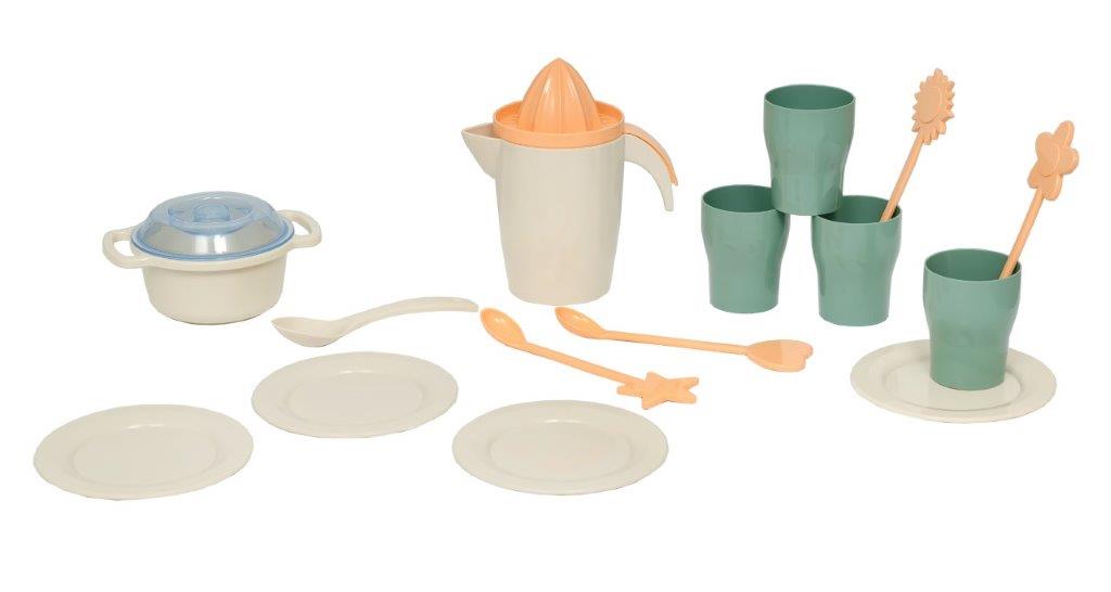 Plasto Soft Neutrals Breakfast Set for 4, 17 pcs