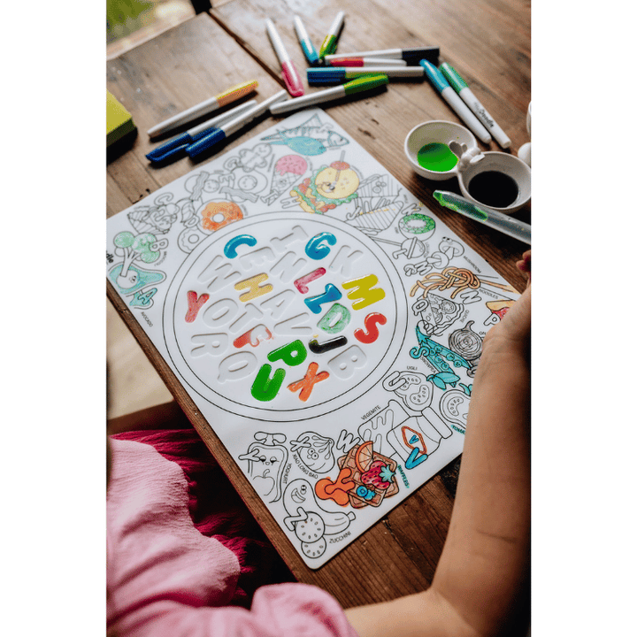 HeyDoodle - Sensory Colouring & Doodle Mat - Alphabet Soup