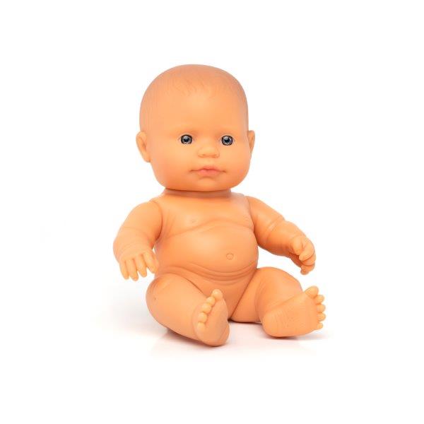 Miniland Doll - Anatomically Correct Naked Baby Caucasian Girl, 21 cm