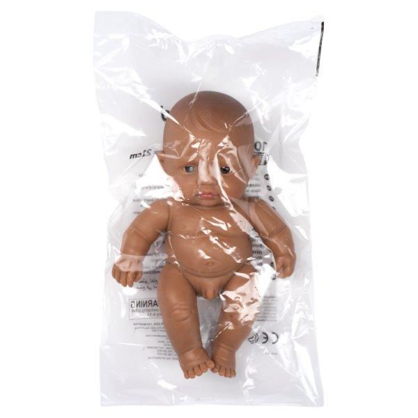 Miniland Doll - Anatomically Correct Naked Baby Hispanic Boy, 21 cm
