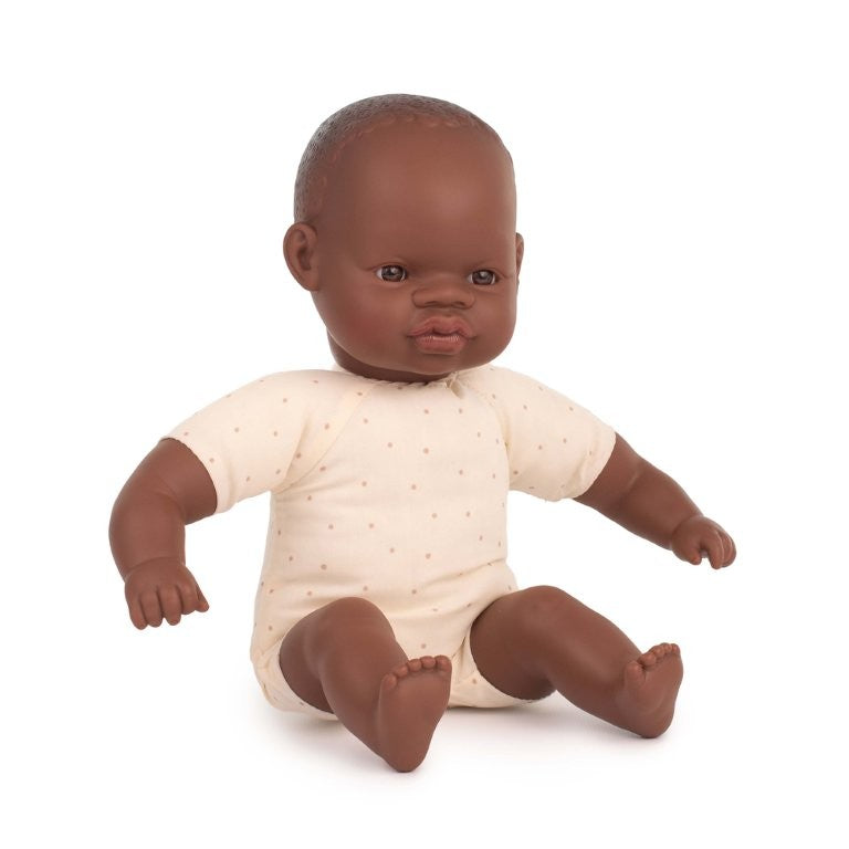 Miniland Doll - Soft-Bodied African Doll, 32 cm