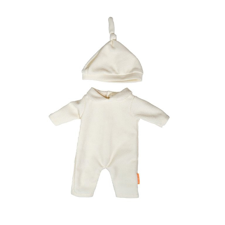 Miniland Doll Clothing - Onesie, Cream, 38 cm