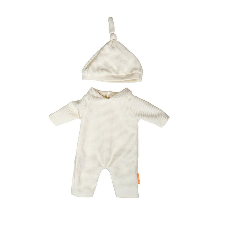 Miniland Doll Clothing - Onesie, Cream, 38 cm