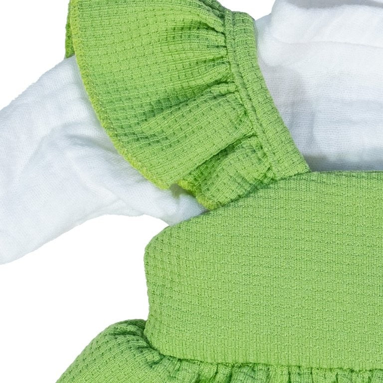 Miniland Doll Clothing - Blouse and Smock, green, 38 cm
