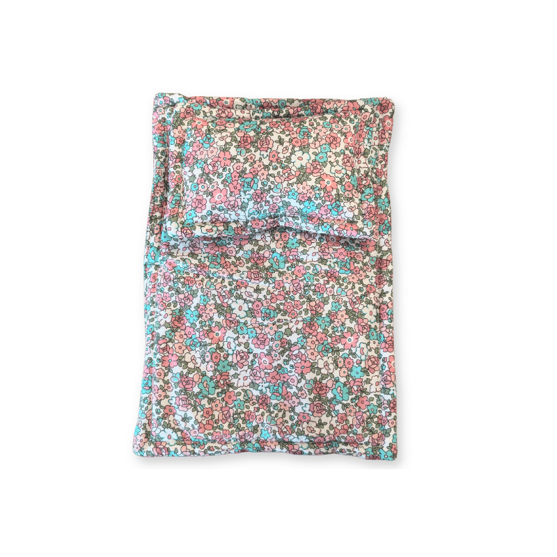 Lola & Bear Doll Bedding Set, Pink Floral