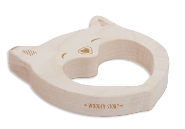 Wooden Story Soother - Smiley Cat