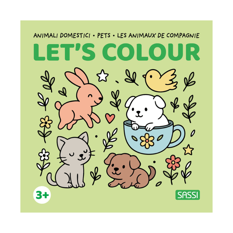 Sassi Colouring Book Square - Pets