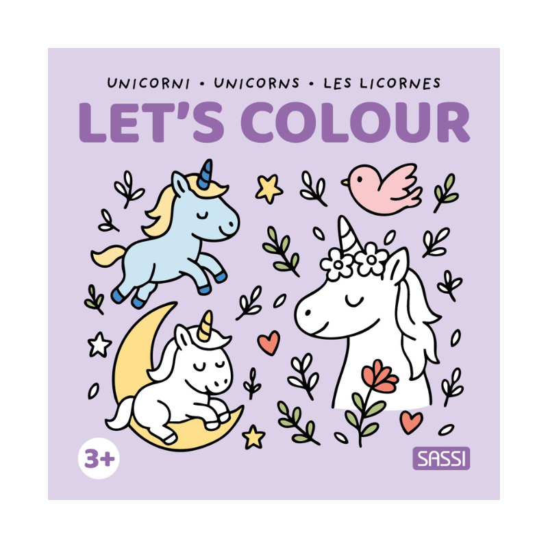 Sassi Colouring Book Square - Unicorns