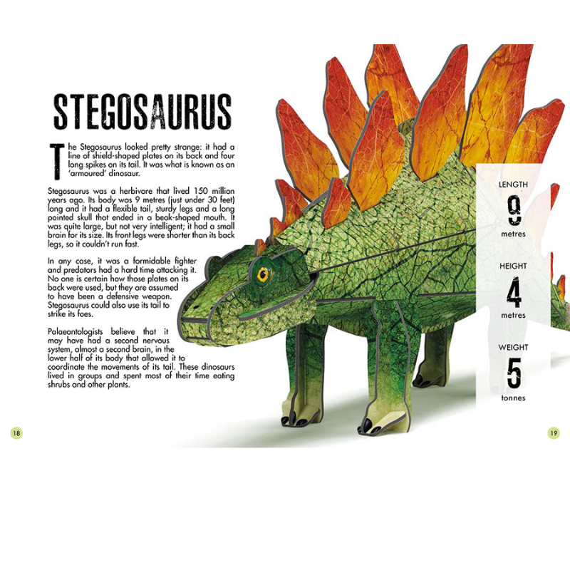 Sassi 3D Assemble and Book - The Age of the Dinosaurs - Stegosaurus
