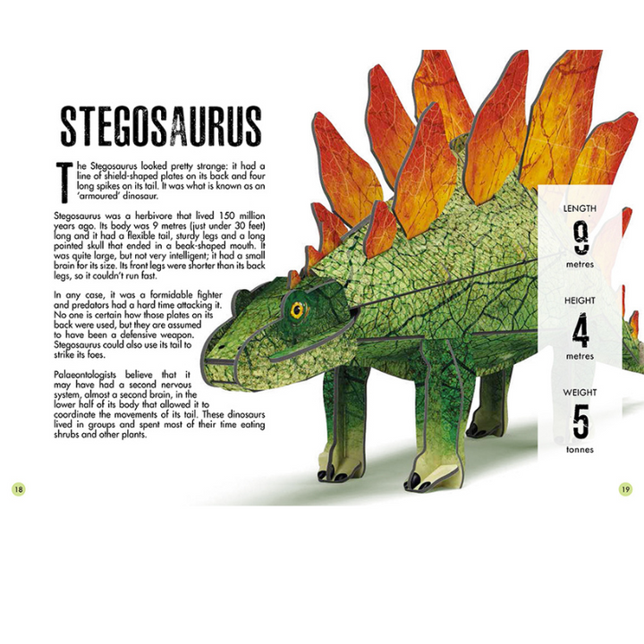 Sassi 3D Assemble and Book - The Age of the Dinosaurs - Stegosaurus