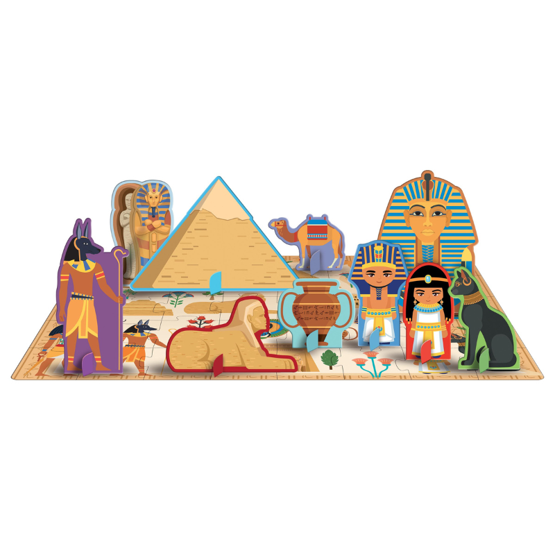 Sassi 3D Puzzle and Book Set - Egypt, 40 pcs