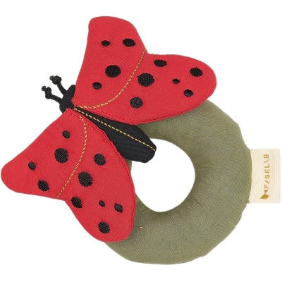 Fabelab Rattle - Ladybug Mars Red, 14 cm