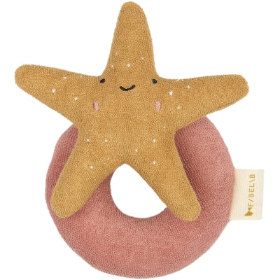Fabelab Rattle - Starfish, Ash Rose, 17 cm