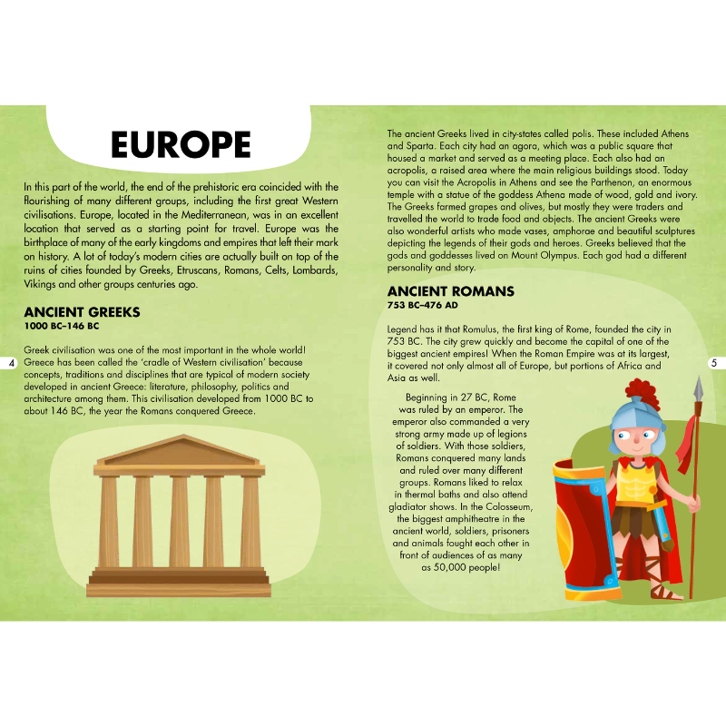 Sassi Travel, Learn and Explore - Puzzle and Book Set - World of Ancient Civilisations, 200 pcs