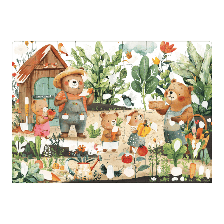 Sassi Magic Water Puzzle & Book Set - Vegetable Garden