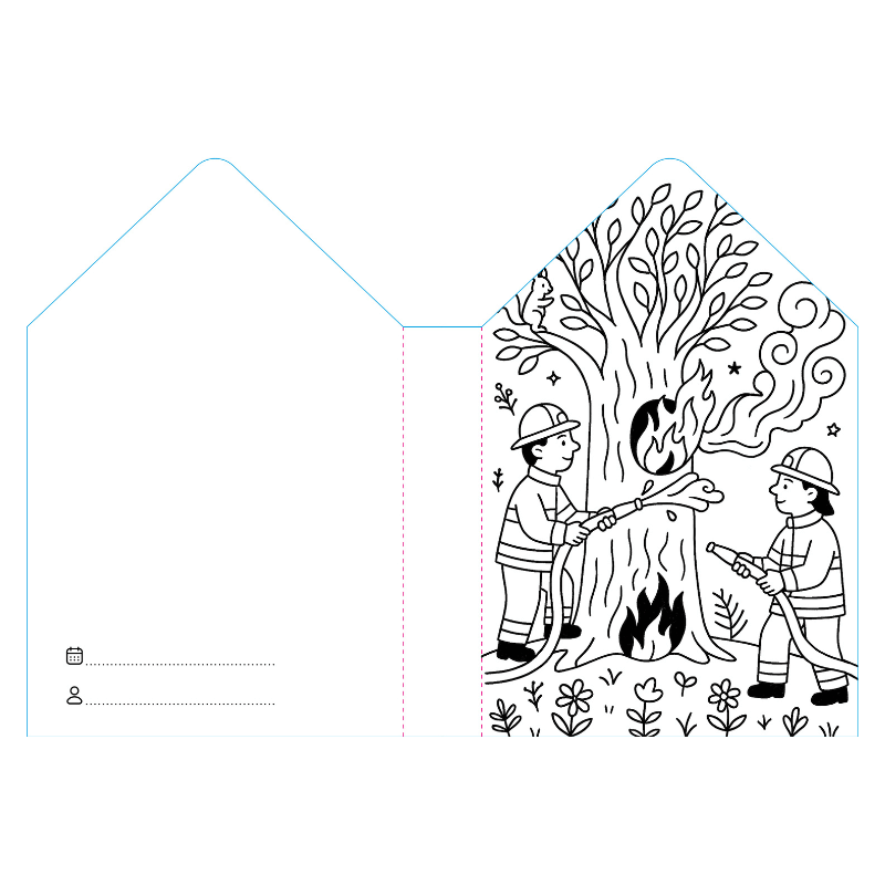 Sassi Colouring Book House - Firefighters