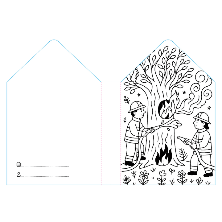 Sassi Colouring Book House - Firefighters