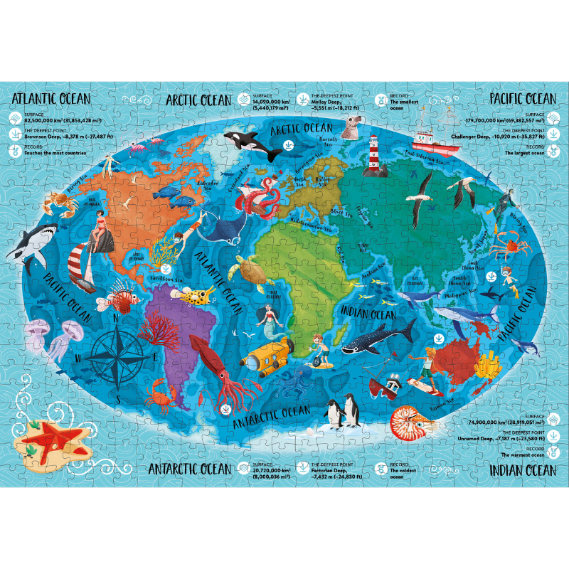 Sassi The Ultimate Atlas and Puzzle Set - The Sea 3D Models and Puzzle