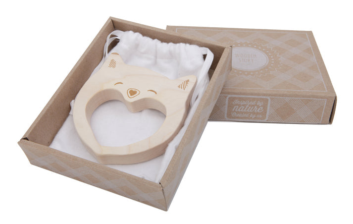 Wooden Story Soother - Smiley Cat