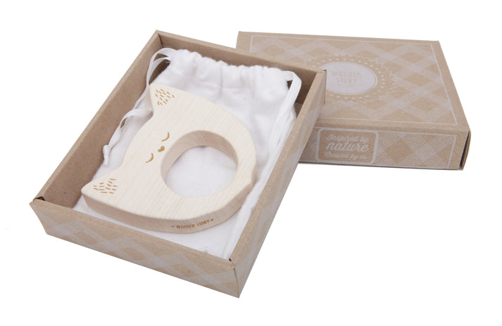 Wooden Story Soother - Yawning Cat