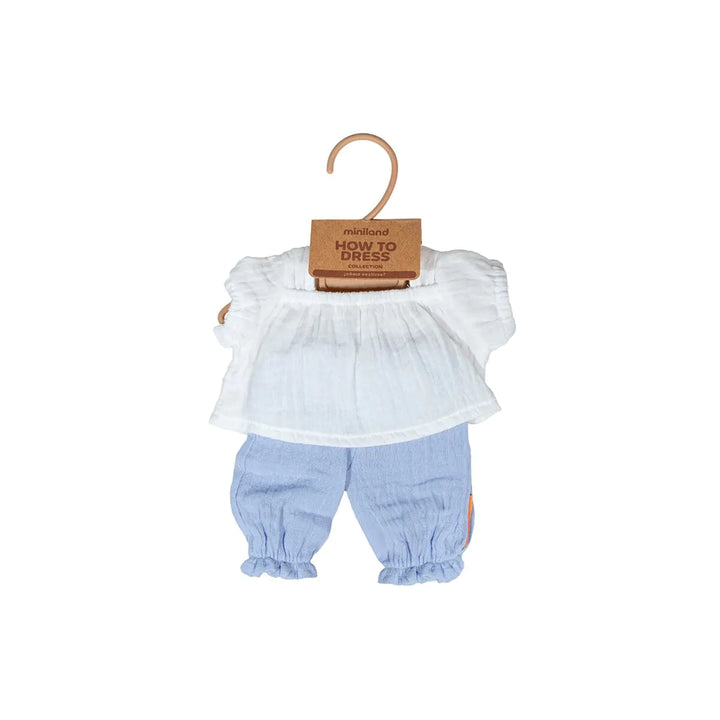 Miniland Doll Clothing - Blouse and Pants, 38 cm