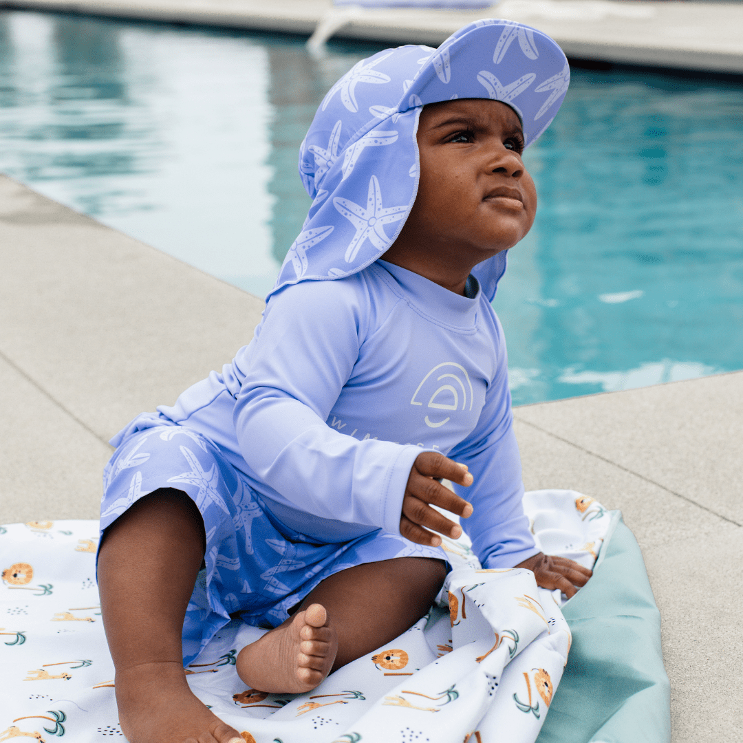 Swim Essentials UV Swim Hat, Lilac Sea Star
