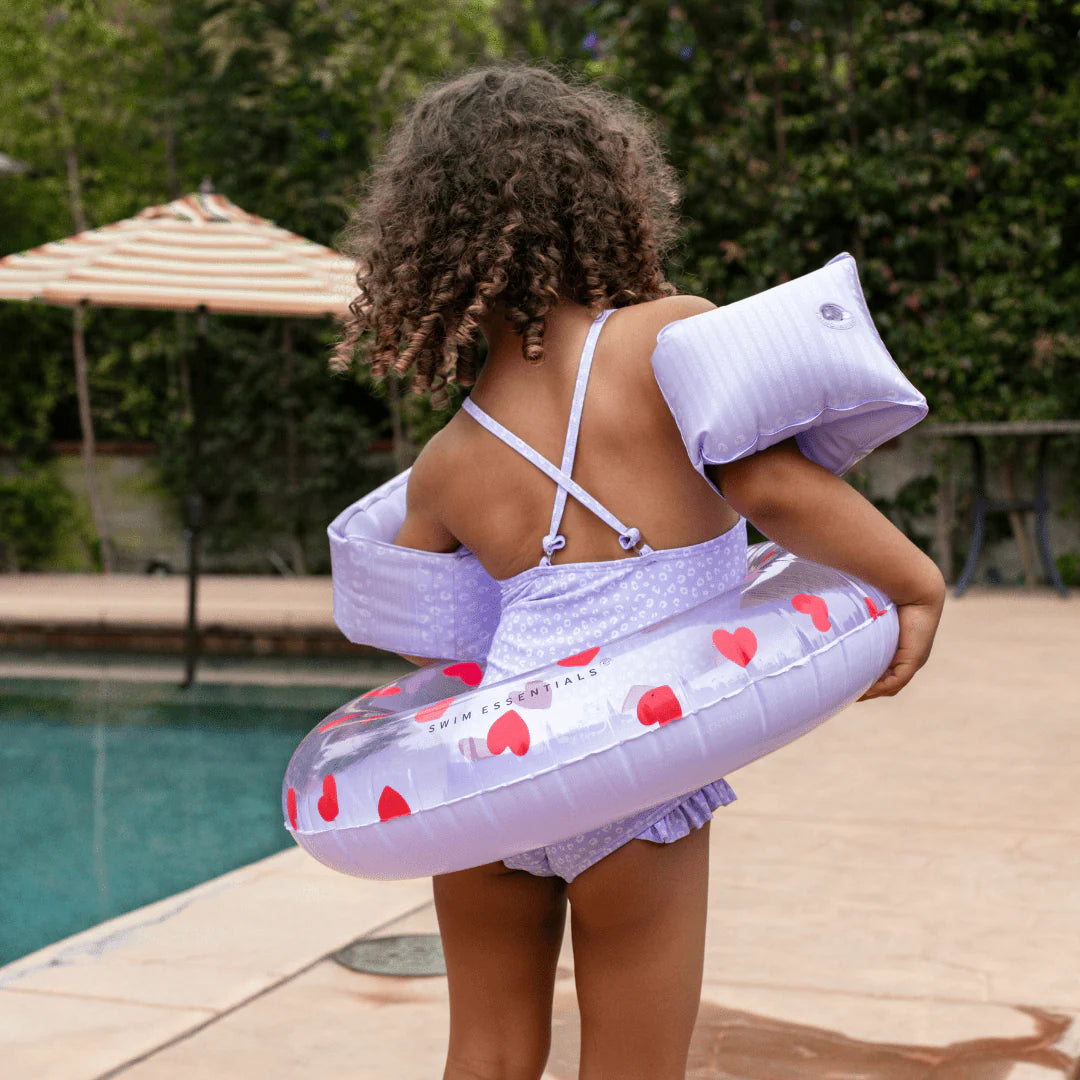 Swim Essentials Inflatable Swim Ring - Sweet Hearts, 55 cm