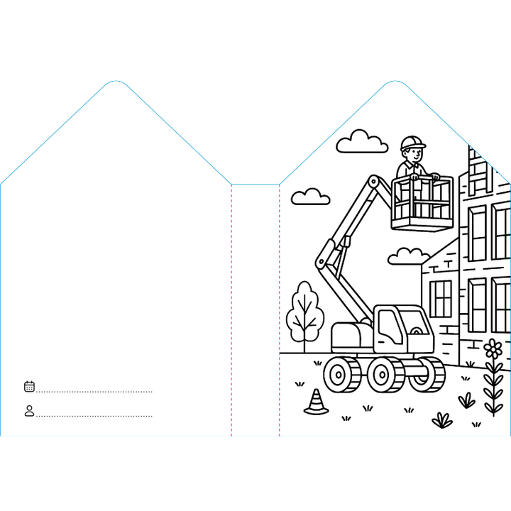 Sassi Colouring Book House - Construction Site