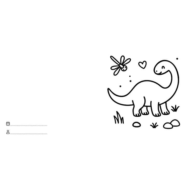 Sassi Colouring Book Square - Dinosaurs