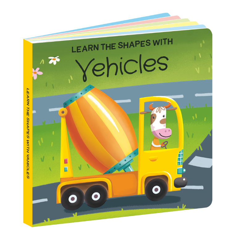 Sassi 3D Puzzle and Book Set - Learn Shapes Vehicles, 40 pcs