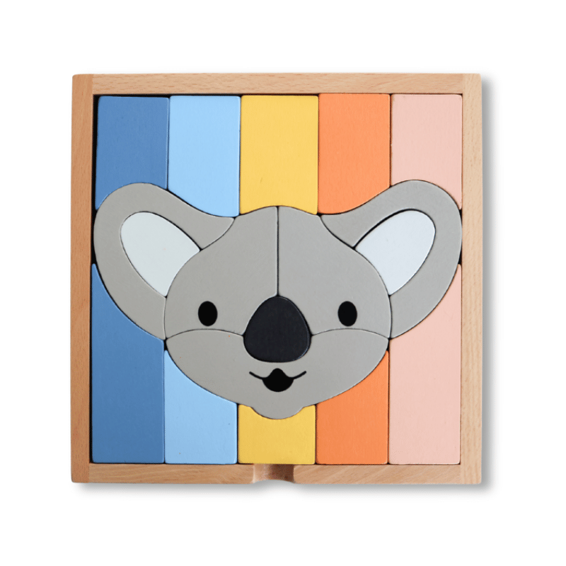 Stellavan & Papa - 3-in-1 Small Block Puzzle, Koala