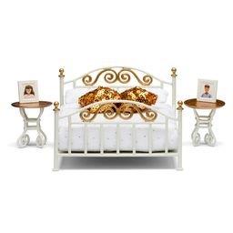 Lundby Bedroom Brass Set