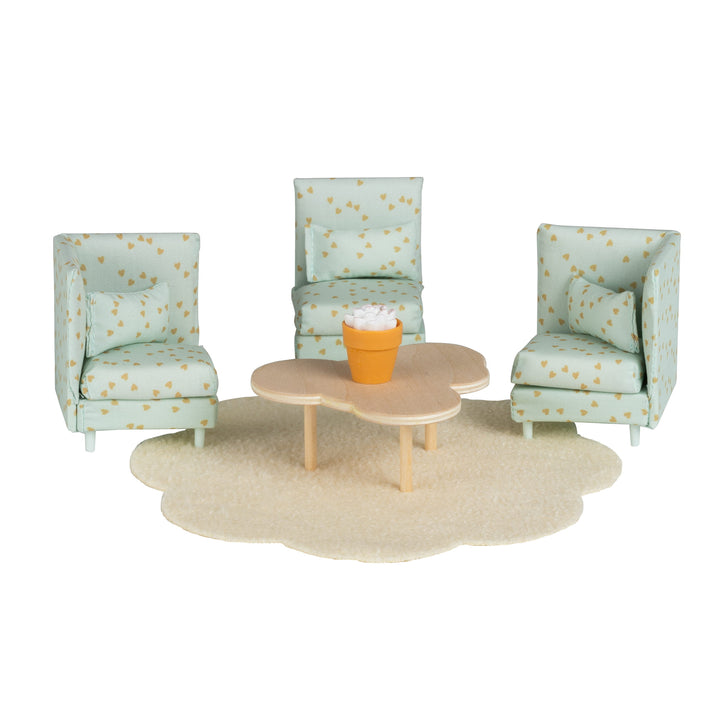 Lundby Doll House Furniture - Modular Lounge & Coffee Table Set