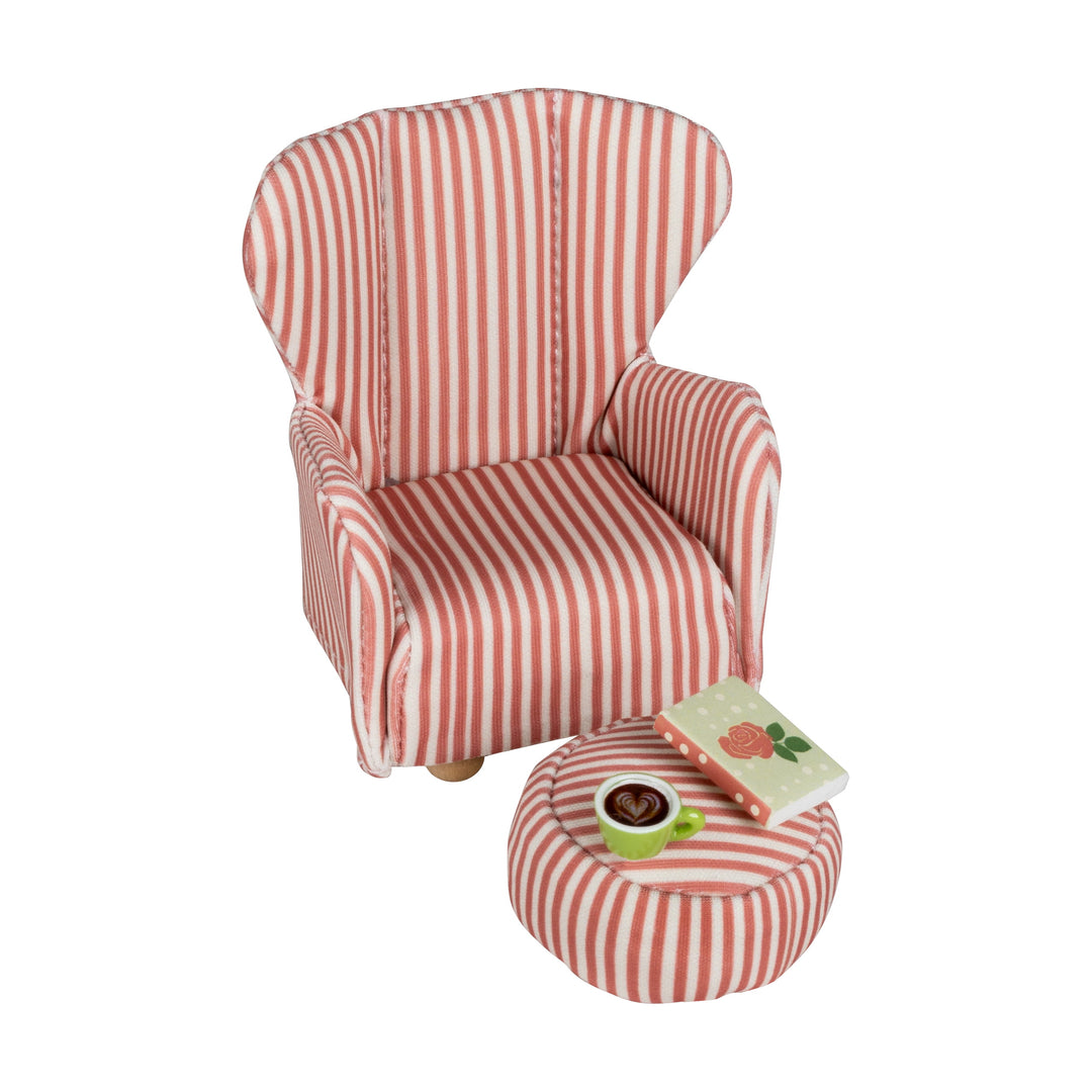 Lundby Doll House Furniture - Reading Nook Armchair & Ottoman Set