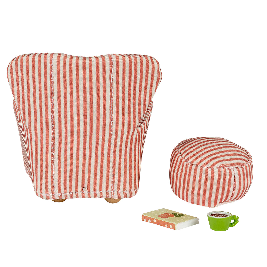 Lundby Doll House Furniture - Reading Nook Armchair & Ottoman Set