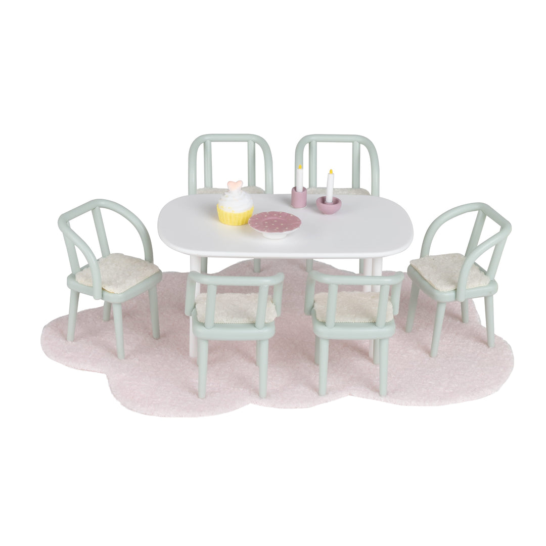 Lundby Doll House Furniture - Dining Room Furniture Set, 6 pcs