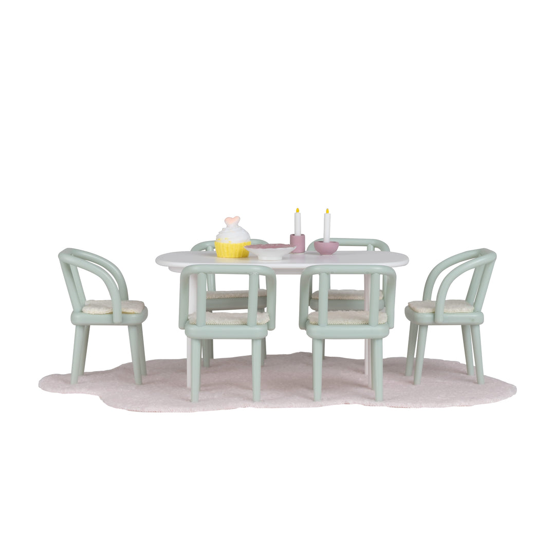 Lundby Doll House Furniture - Dining Room Furniture Set, 6 pcs