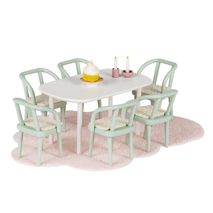 Lundby Doll House Furniture - Dining Room Furniture Set, 6 pcs