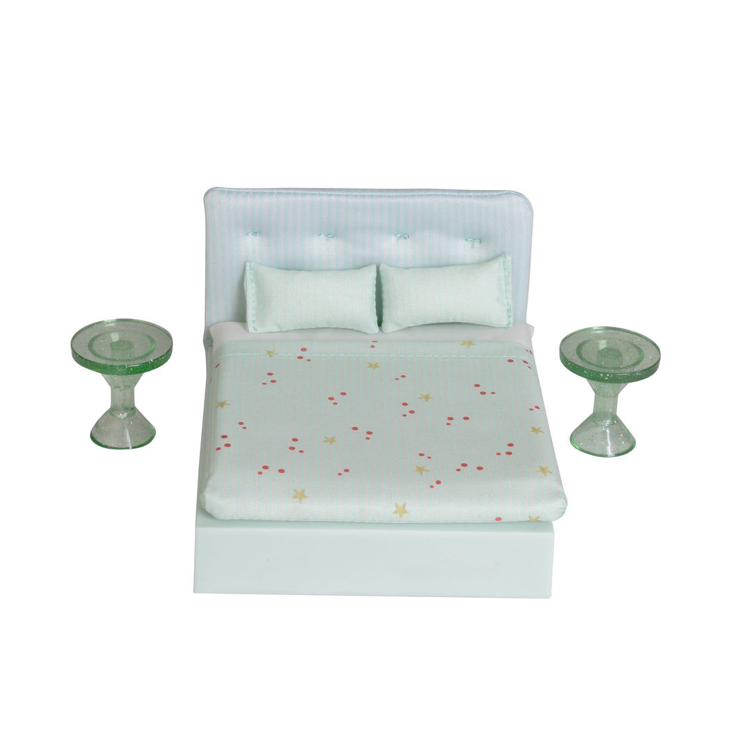 Lundby Doll House Furniture - Upholstered Bed Set