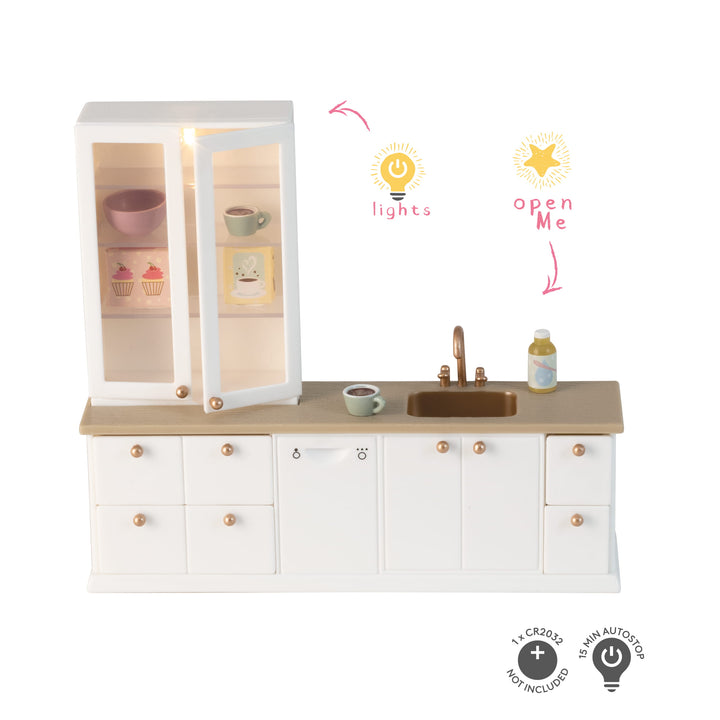 Lundby Doll House Furniture - Kitchen Basin with Display Cabinet