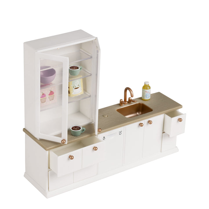 Lundby Doll House Furniture - Kitchen Basin with Display Cabinet