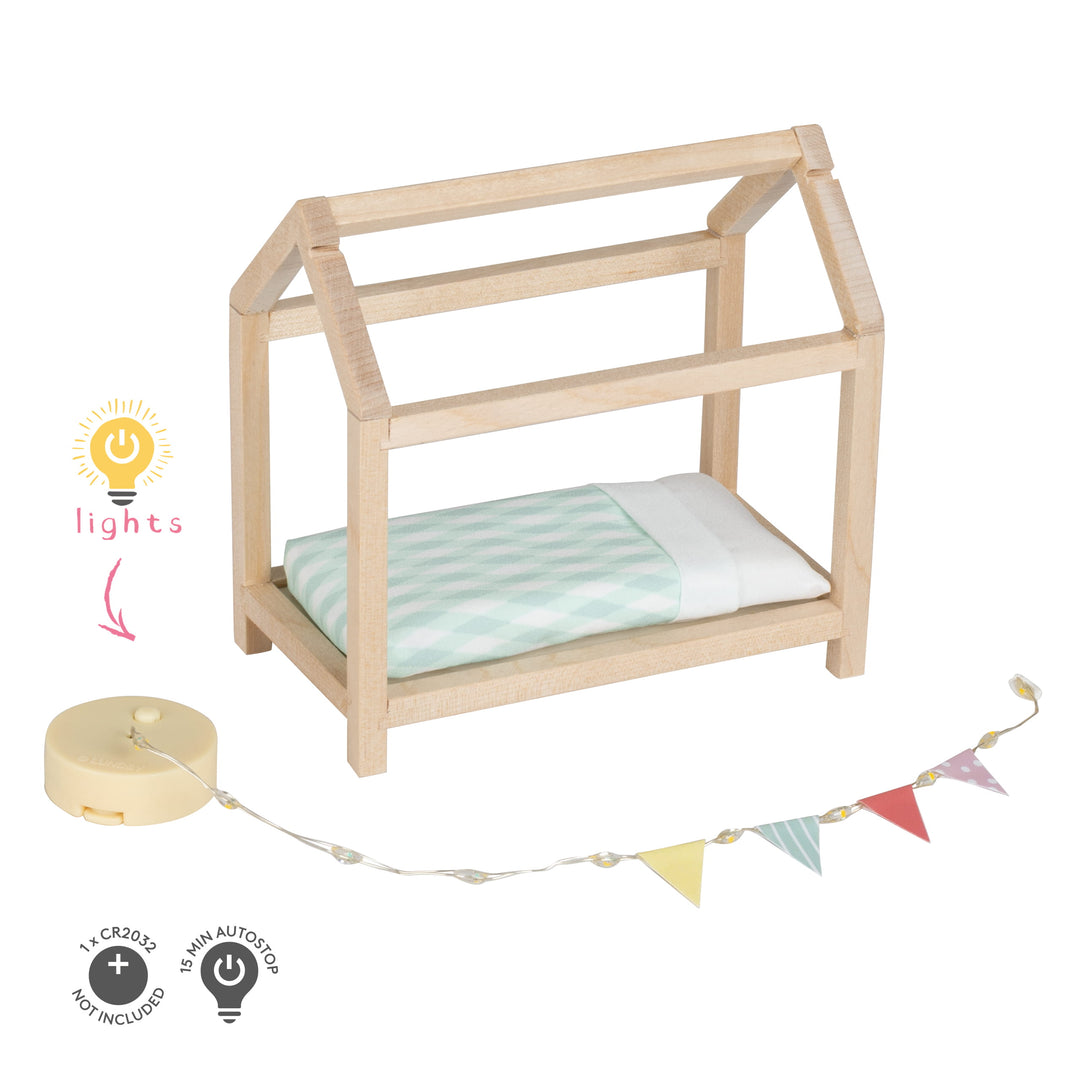 Lundby Doll House Furniture - Children's House Bed Set