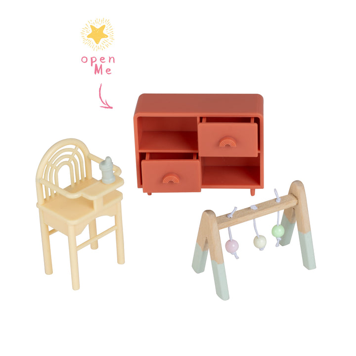Lundby Doll House Furniture - Baby Room Set