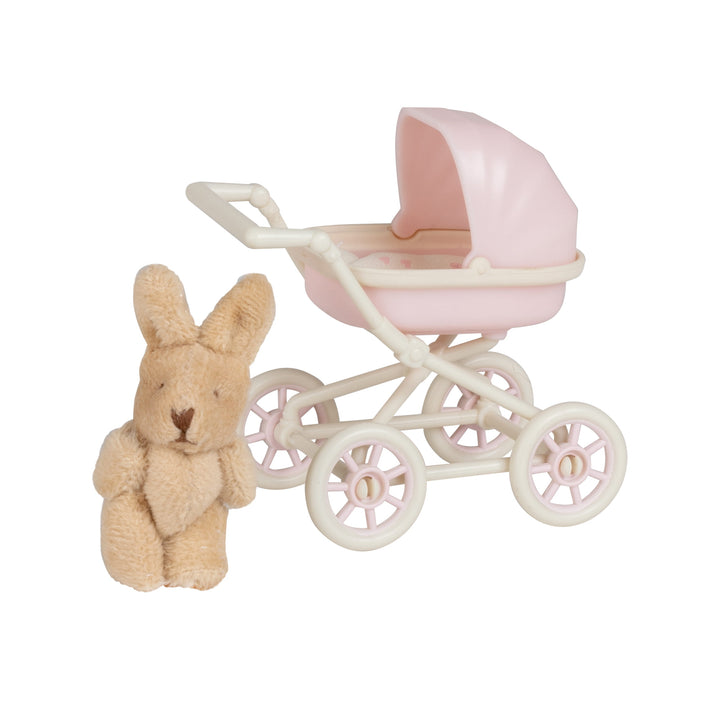 Lundby Doll House Accessories - Baby Pram & Teddy Set