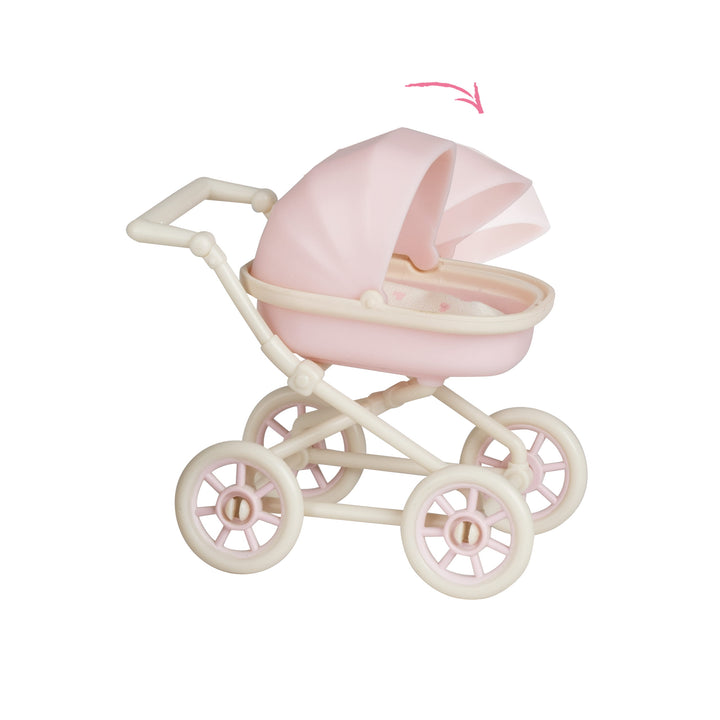 Lundby Doll House Accessories - Baby Pram & Teddy Set