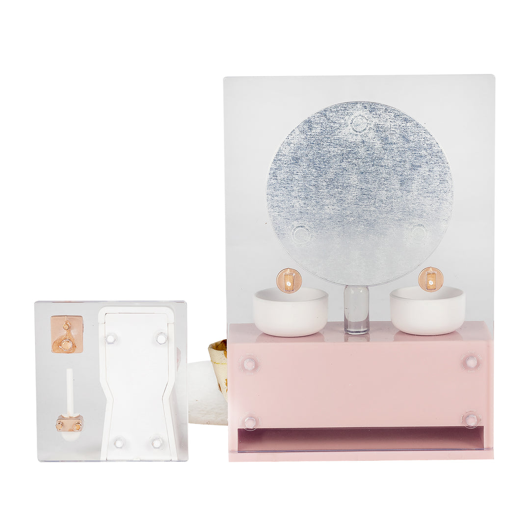 Lundby Doll House Furniture - Bathroom Washbasin & Toilet Set