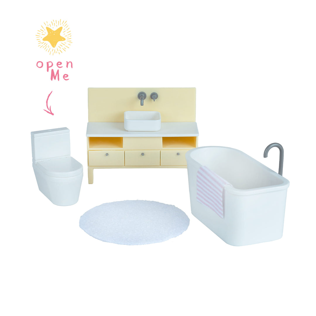 Lundby Doll House Furniture - Basic Bathroom Set